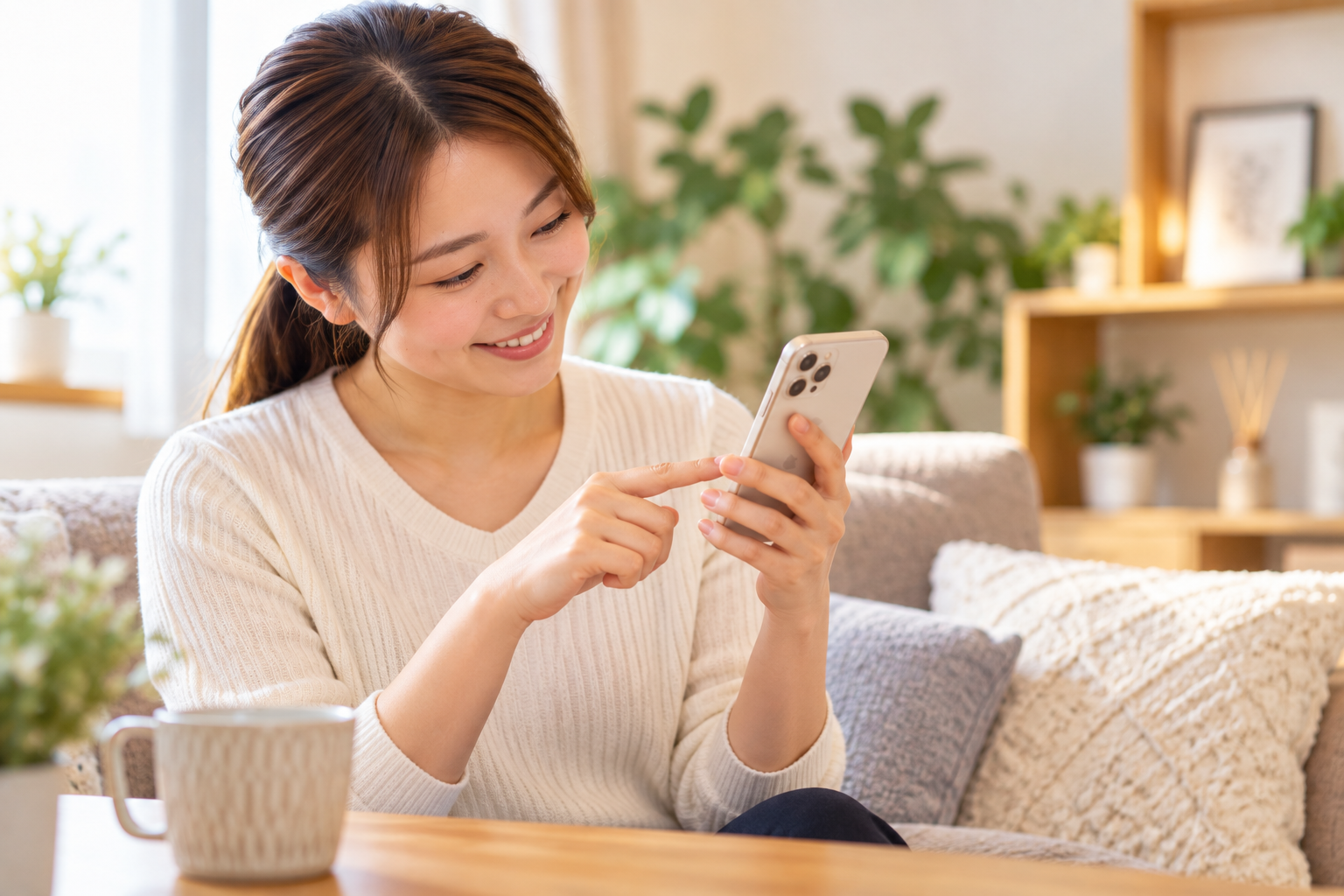 スマートフォンからNova Cenarioを予約する様子
