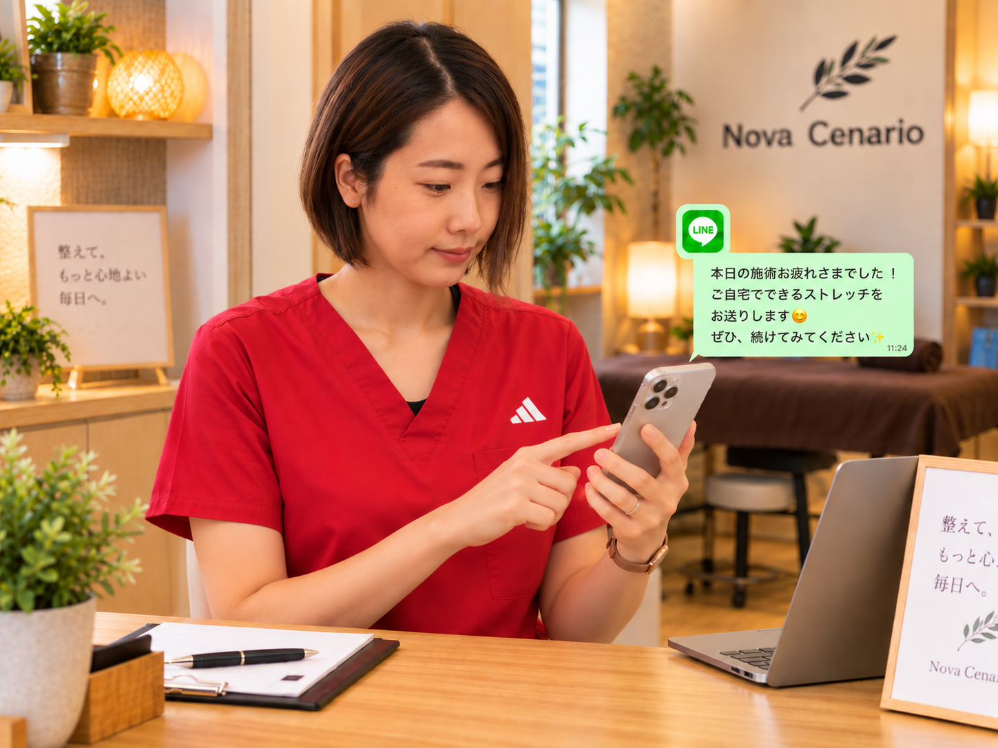 Nova CenarioのLINEによるアフターフォロー